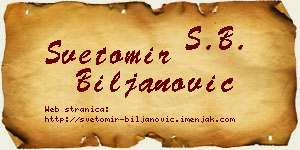 Svetomir Biljanović vizit kartica